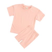 Sports Solid Color Cotton Girls Clothing Sets main image 6