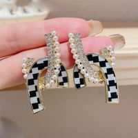 1 Pair Casual Glam Simple Style Moon Butterfly Bird Plating Inlay Alloy Rhinestones 14k Gold Plated Ear Studs sku image 6