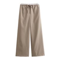 Daily Women's Simple Style Solid Color Polyester Button Pants Sets Pants Sets main image 4