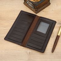 Men's Solid Color Pu Leather Open Long Wallets main image 4
