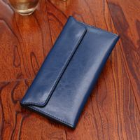 Women's Solid Color Leather Magnetic Buckle Wallets sku image 4