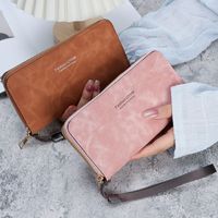 Women's Solid Color Pu Leather Zipper Wallets main image 5