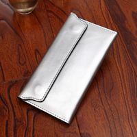 Women's Solid Color Leather Magnetic Buckle Wallets sku image 6