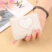 Women's Heart Shape Flower Pu Leather Buckle Wallets sku image 1