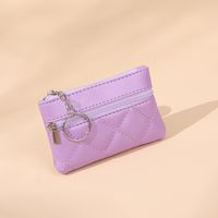 Women's Solid Color Pu Leather Zipper Wallets sku image 7