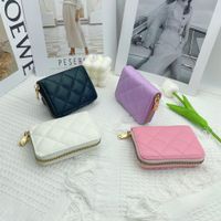 Women's Solid Color Pu Leather Zipper Card Holders main image 1