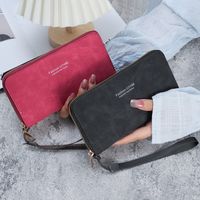 Women's Solid Color Pu Leather Zipper Wallets main image 6