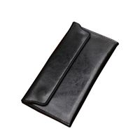 Women's Solid Color Leather Magnetic Buckle Wallets main image 3