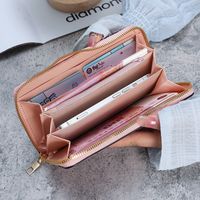 Women's Solid Color Pu Leather Zipper Wallets main image 3