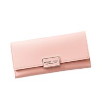 Women's Solid Color Pu Leather Lock Clasp Wallets main image 3