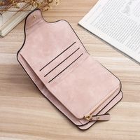 Retro Leather Ladies Wallet Short Multi-card Coin Purse Buckle Wallet main image 3