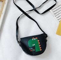 Girl's Mini Pu Leather Cartoon Cute Semicircle Zipper Crossbody Bag sku image 6