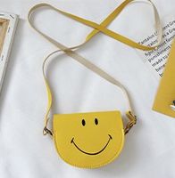 Girl's Mini Pu Leather Cartoon Cute Semicircle Zipper Crossbody Bag sku image 7