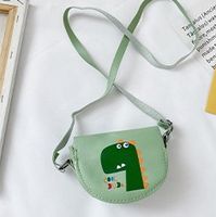 Girl's Mini Pu Leather Cartoon Cute Semicircle Zipper Crossbody Bag sku image 5