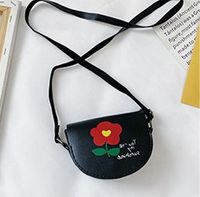 Girl's Mini Pu Leather Cartoon Cute Semicircle Zipper Crossbody Bag sku image 9