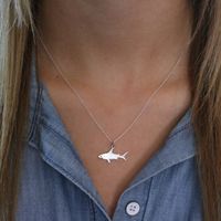 Fashion Shark Alloy Copper Chain Plating Unisex Necklace 1 Piece main image 2