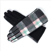 Women's Retro Plaid Woolen Polyester Gloves sku image 32