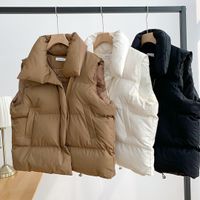 Women's Coat Tank Tops Pocket Fashion Solid Color main image 5