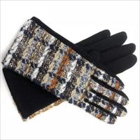 Frau Retro Plaid Wolle Polyester Handschuhe sku image 34