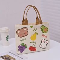 Women's Cute Bear Canvas Shopping Bags sku image 27