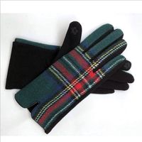 Women's Retro Plaid Woolen Polyester Gloves sku image 13