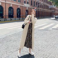 Women's Cardigan Long Sleeve Sweaters & Cardigans Embroidery Patchwork Casual Solid Color main image 3