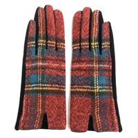 Women's Retro Plaid Woolen Polyester Gloves sku image 14