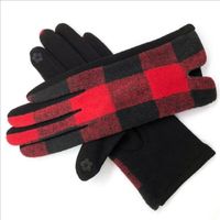 Women's Retro Plaid Woolen Polyester Gloves sku image 30