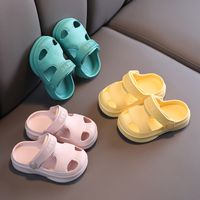 Unisex Casual Solid Color Round Toe Crocs Slippers main image 3