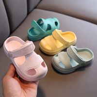 Unisex Casual Solid Color Round Toe Crocs Slippers main image 5