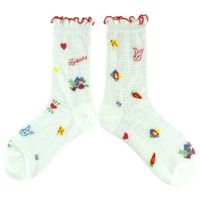 Women's Simple Style Bear Cotton Printing Ankle Socks A Pair sku image 3