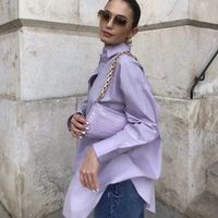 Women's Blouse Long Sleeve Blouses Patchwork Streetwear Solid Color main image 4