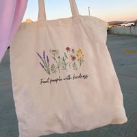 Women's Cute Letter Smiley Face Flower Shopping Bags sku image 11