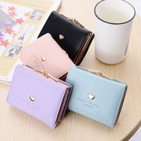 Women's Solid Color Pu Leather Hidden Buckle Wallets main image 1