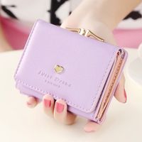 Women's Solid Color Pu Leather Hidden Buckle Wallets sku image 1