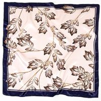 Shanghai Story Spring Artificial Silk Women's Satin Scarf Printed All-matching Scarf 90 Large Kerchief Mother's Day Gift main image 2