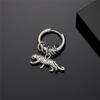 1 Piece Cute Vintage Style Simple Style Fork Dinosaur Solid Color Stainless Steel Alloy Drop Earrings sku image 13