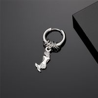 1 Piece Cute Vintage Style Simple Style Fork Dinosaur Solid Color Stainless Steel Alloy Drop Earrings sku image 14