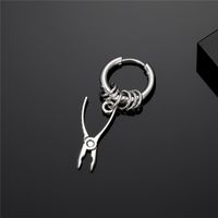 1 Piece Cute Vintage Style Simple Style Fork Dinosaur Solid Color Stainless Steel Alloy Drop Earrings sku image 4