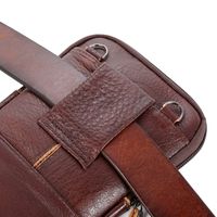 Men's Business Solid Color Leather Waist Bags main image 4