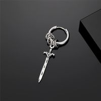 1 Piece Cute Vintage Style Simple Style Fork Dinosaur Solid Color Stainless Steel Alloy Drop Earrings sku image 2