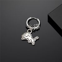 1 Piece Cute Vintage Style Simple Style Fork Dinosaur Solid Color Stainless Steel Alloy Drop Earrings main image 2