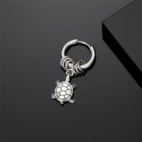 1 Piece Cute Vintage Style Simple Style Fork Dinosaur Solid Color Stainless Steel Alloy Drop Earrings sku image 8