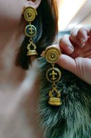 1 Pair Classical Crown Copper Drop Earrings main image 6