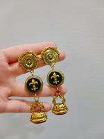 1 Pair Classical Crown Copper Drop Earrings main image 3