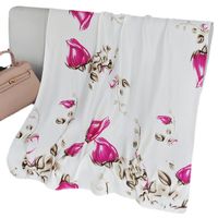 Women's Elegant Rose Polyester Printing Silk Scarf main image 5
