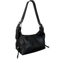 Women's Small Pu Leather Solid Color Streetwear Square Zipper Baguette Bag main image 2