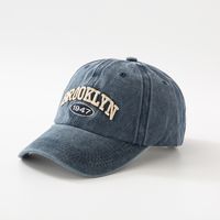 Unisex Simple Style Letter Embroidery Big Eaves Wide Eaves Curved Eaves Baseball Cap main image 5