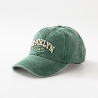 Unisex Simple Style Letter Embroidery Big Eaves Wide Eaves Curved Eaves Baseball Cap main image 3