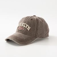 Unisex Simple Style Letter Embroidery Big Eaves Wide Eaves Curved Eaves Baseball Cap main image 4